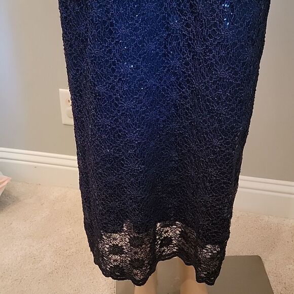 6P beautiful navy sequin dress so classy! - Picture 5 of 12